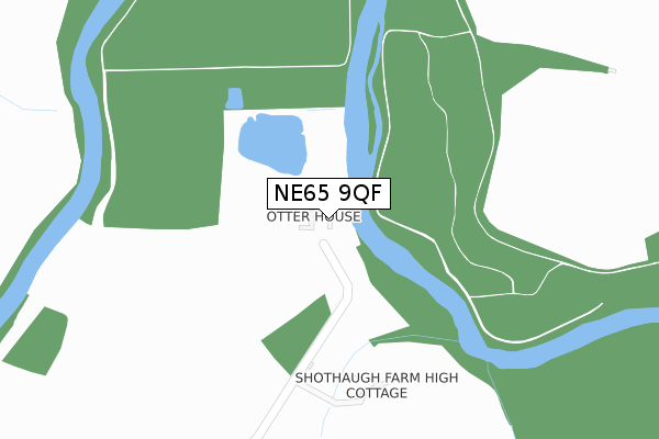 NE65 9QF map - large scale - OS Open Zoomstack (Ordnance Survey)