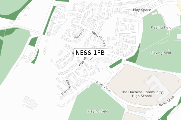 NE66 1FB map - large scale - OS Open Zoomstack (Ordnance Survey) NE66 1FB map - large scale - OS Open Zoomstack (Ordnance Survey)