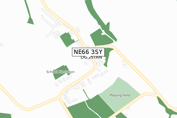 NE66 3SY map - large scale - OS Open Zoomstack (Ordnance Survey)