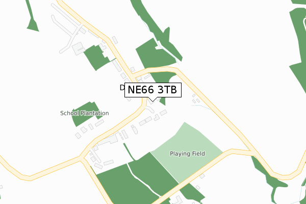 NE66 3TB map - large scale - OS Open Zoomstack (Ordnance Survey)