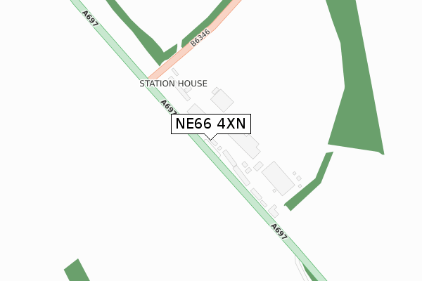 NE66 4XN map - large scale - OS Open Zoomstack (Ordnance Survey) NE66 4XN map - large scale - OS Open Zoomstack (Ordnance Survey)