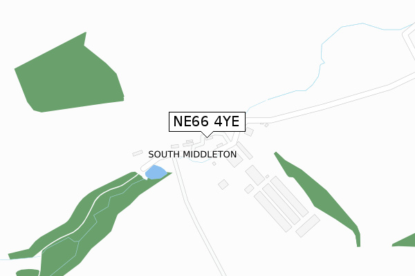NE66 4YE map - large scale - OS Open Zoomstack (Ordnance Survey)