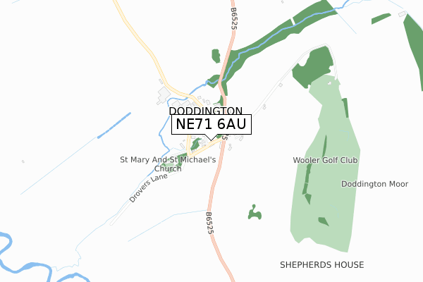 NE71 6AU map - small scale - OS Open Zoomstack (Ordnance Survey) NE71 6AU map - small scale - OS Open Zoomstack (Ordnance Survey)