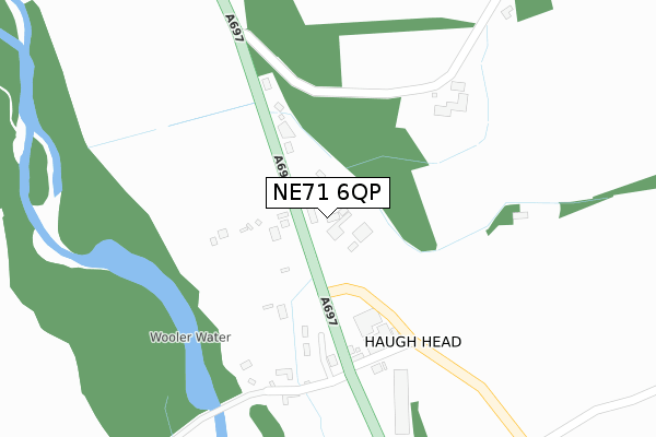 NE71 6QP map - large scale - OS Open Zoomstack (Ordnance Survey) NE71 6QP map - large scale - OS Open Zoomstack (Ordnance Survey)
