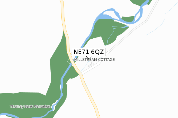 NE71 6QZ map - large scale - OS Open Zoomstack (Ordnance Survey) NE71 6QZ map - large scale - OS Open Zoomstack (Ordnance Survey)