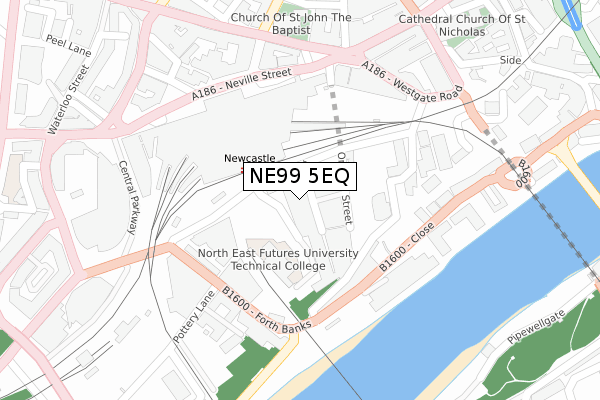 NE99 5EQ map - large scale - OS Open Zoomstack (Ordnance Survey) NE99 5EQ map - large scale - OS Open Zoomstack (Ordnance Survey)