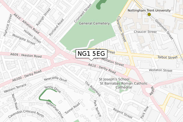 NG1 5EG map - large scale - OS Open Zoomstack (Ordnance Survey) NG1 5EG map - large scale - OS Open Zoomstack (Ordnance Survey)