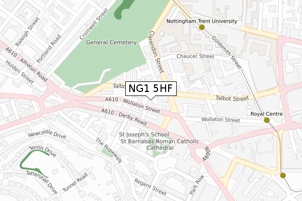 NG1 5HF map - large scale - OS Open Zoomstack (Ordnance Survey) NG1 5HF map - large scale - OS Open Zoomstack (Ordnance Survey)