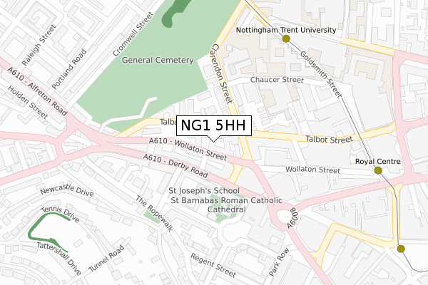 NG1 5HH map - large scale - OS Open Zoomstack (Ordnance Survey) NG1 5HH map - large scale - OS Open Zoomstack (Ordnance Survey)
