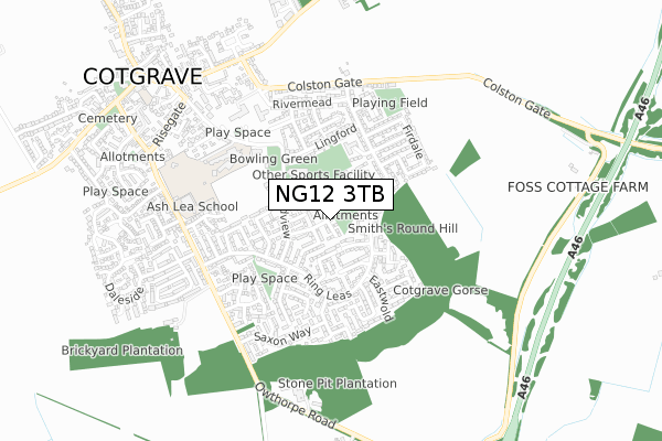 NG12 3TB map - small scale - OS Open Zoomstack (Ordnance Survey) NG12 3TB map - small scale - OS Open Zoomstack (Ordnance Survey)