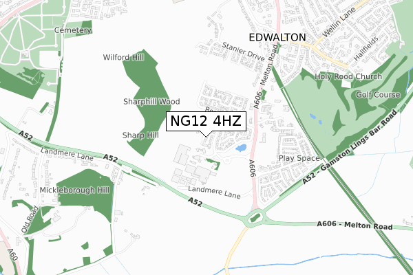 NG12 4HZ map - small scale - OS Open Zoomstack (Ordnance Survey) NG12 4HZ map - small scale - OS Open Zoomstack (Ordnance Survey)