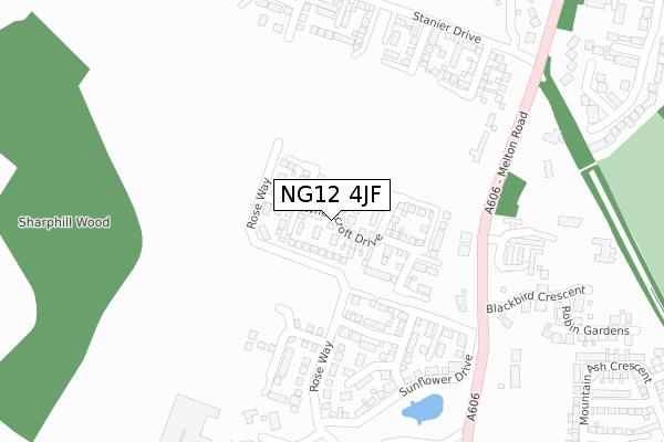 NG12 4JF map - large scale - OS Open Zoomstack (Ordnance Survey) NG12 4JF map - large scale - OS Open Zoomstack (Ordnance Survey)