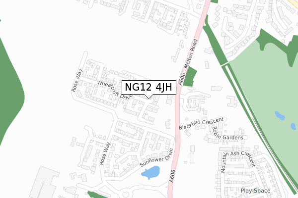 NG12 4JH map - large scale - OS Open Zoomstack (Ordnance Survey) NG12 4JH map - large scale - OS Open Zoomstack (Ordnance Survey)