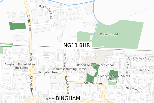 NG13 8HR map - large scale - OS Open Zoomstack (Ordnance Survey) NG13 8HR map - large scale - OS Open Zoomstack (Ordnance Survey)