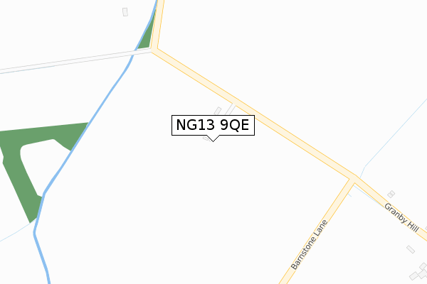 NG13 9QE map - large scale - OS Open Zoomstack (Ordnance Survey)