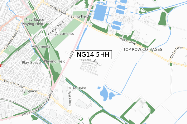 NG14 5HH map - small scale - OS Open Zoomstack (Ordnance Survey) NG14 5HH map - small scale - OS Open Zoomstack (Ordnance Survey)