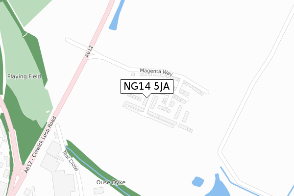 NG14 5JA map - large scale - OS Open Zoomstack (Ordnance Survey) NG14 5JA map - large scale - OS Open Zoomstack (Ordnance Survey)