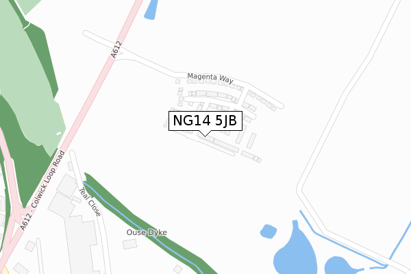NG14 5JB map - large scale - OS Open Zoomstack (Ordnance Survey) NG14 5JB map - large scale - OS Open Zoomstack (Ordnance Survey)