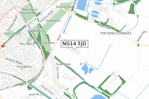 NG14 5JD map - small scale - OS Open Zoomstack (Ordnance Survey) NG14 5JD map - small scale - OS Open Zoomstack (Ordnance Survey)