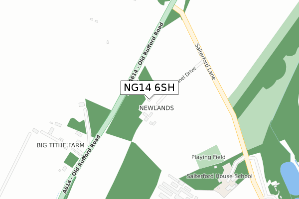 NG14 6SH map - large scale - OS Open Zoomstack (Ordnance Survey) NG14 6SH map - large scale - OS Open Zoomstack (Ordnance Survey)