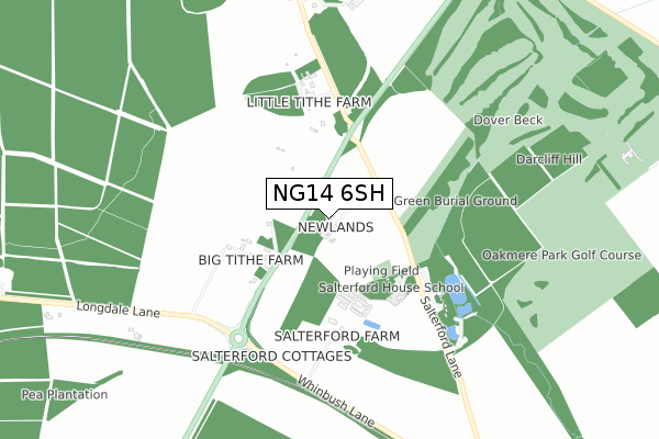 NG14 6SH map - small scale - OS Open Zoomstack (Ordnance Survey) NG14 6SH map - small scale - OS Open Zoomstack (Ordnance Survey)