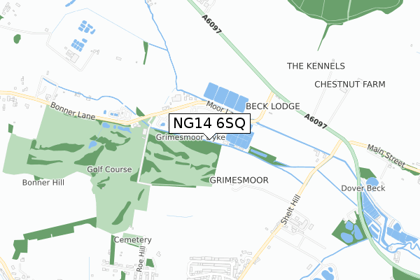 NG14 6SQ map - small scale - OS Open Zoomstack (Ordnance Survey) NG14 6SQ map - small scale - OS Open Zoomstack (Ordnance Survey)