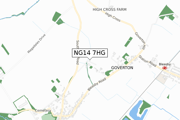 NG14 7HG map - small scale - OS Open Zoomstack (Ordnance Survey) NG14 7HG map - small scale - OS Open Zoomstack (Ordnance Survey)