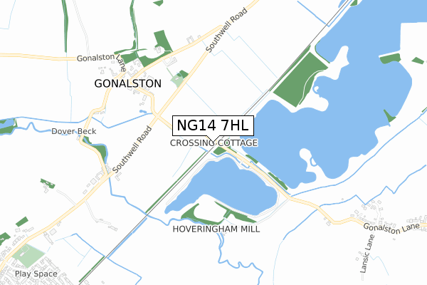 NG14 7HL map - small scale - OS Open Zoomstack (Ordnance Survey) NG14 7HL map - small scale - OS Open Zoomstack (Ordnance Survey)