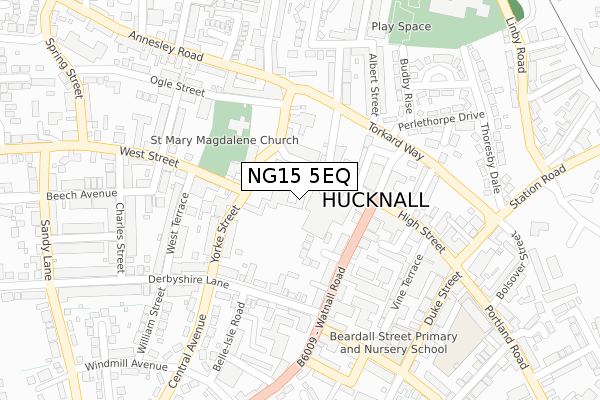 NG15 5EQ map - large scale - OS Open Zoomstack (Ordnance Survey)