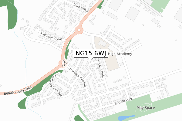 NG15 6WJ map - large scale - OS Open Zoomstack (Ordnance Survey) NG15 6WJ map - large scale - OS Open Zoomstack (Ordnance Survey)