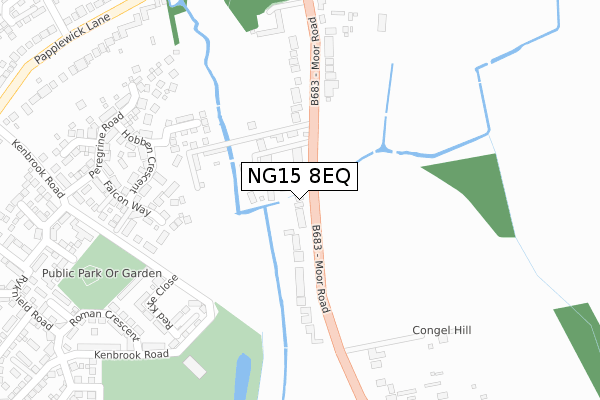NG15 8EQ map - large scale - OS Open Zoomstack (Ordnance Survey)