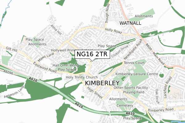 NG16 2TR map - small scale - OS Open Zoomstack (Ordnance Survey) NG16 2TR map - small scale - OS Open Zoomstack (Ordnance Survey)