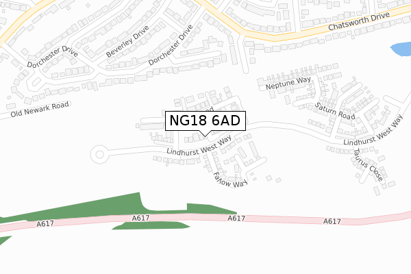 NG18 6AD map - large scale - OS Open Zoomstack (Ordnance Survey) NG18 6AD map - large scale - OS Open Zoomstack (Ordnance Survey)