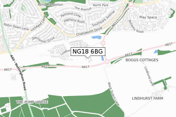 NG18 6BG map - small scale - OS Open Zoomstack (Ordnance Survey) NG18 6BG map - small scale - OS Open Zoomstack (Ordnance Survey)