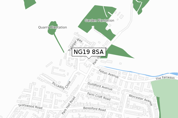 NG19 8SA map - large scale - OS Open Zoomstack (Ordnance Survey) NG19 8SA map - large scale - OS Open Zoomstack (Ordnance Survey)