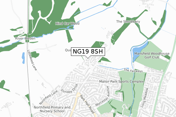 NG19 8SH map - small scale - OS Open Zoomstack (Ordnance Survey) NG19 8SH map - small scale - OS Open Zoomstack (Ordnance Survey)