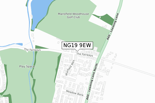 NG19 9EW map - large scale - OS Open Zoomstack (Ordnance Survey)