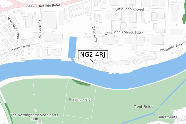 NG2 4RJ map - large scale - OS Open Zoomstack (Ordnance Survey) NG2 4RJ map - large scale - OS Open Zoomstack (Ordnance Survey)
