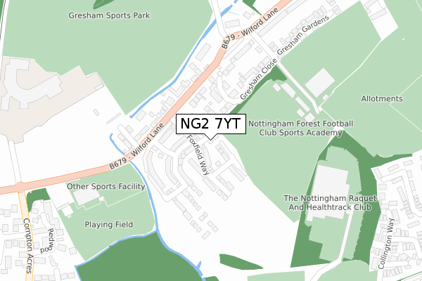 NG2 7YT map - large scale - OS Open Zoomstack (Ordnance Survey) NG2 7YT map - large scale - OS Open Zoomstack (Ordnance Survey)