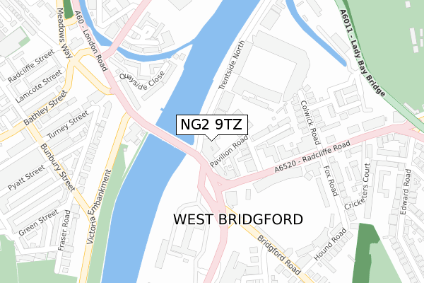 NG2 9TZ map - large scale - OS Open Zoomstack (Ordnance Survey) NG2 9TZ map - large scale - OS Open Zoomstack (Ordnance Survey)