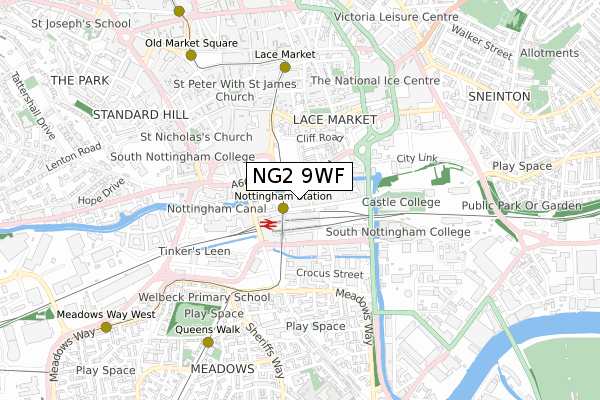NG2 9WF map - small scale - OS Open Zoomstack (Ordnance Survey) NG2 9WF map - small scale - OS Open Zoomstack (Ordnance Survey)