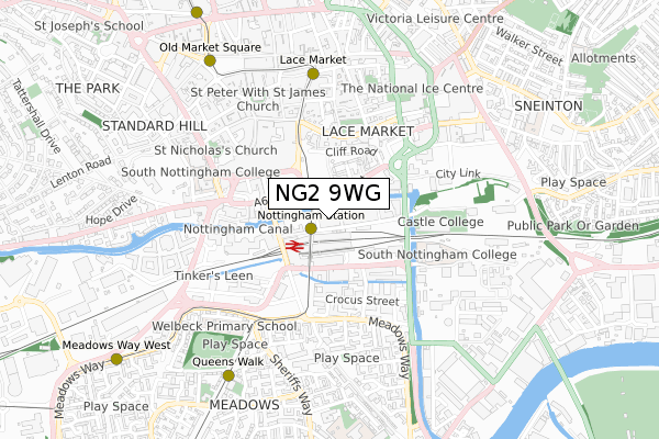 NG2 9WG map - small scale - OS Open Zoomstack (Ordnance Survey) NG2 9WG map - small scale - OS Open Zoomstack (Ordnance Survey)