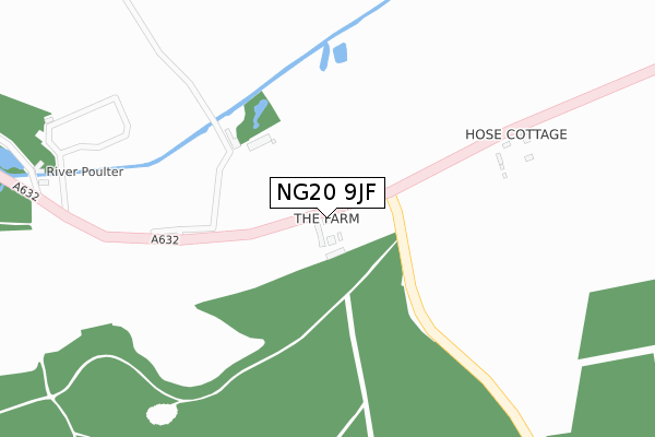 NG20 9JF map - large scale - OS Open Zoomstack (Ordnance Survey) NG20 9JF map - large scale - OS Open Zoomstack (Ordnance Survey)