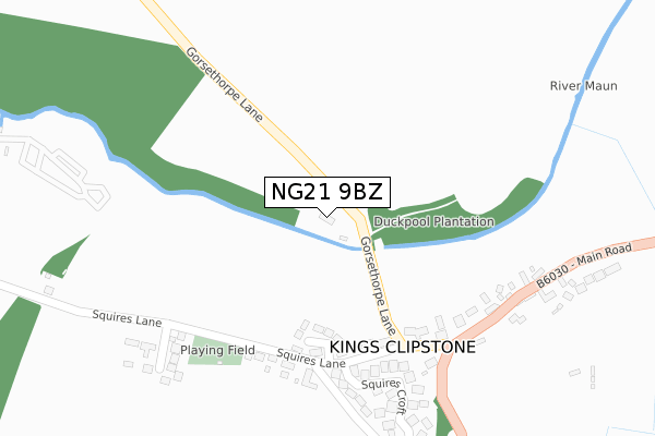 NG21 9BZ map - large scale - OS Open Zoomstack (Ordnance Survey) NG21 9BZ map - large scale - OS Open Zoomstack (Ordnance Survey)