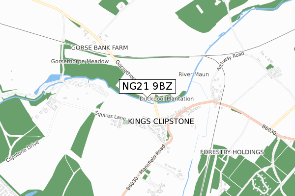 NG21 9BZ map - small scale - OS Open Zoomstack (Ordnance Survey) NG21 9BZ map - small scale - OS Open Zoomstack (Ordnance Survey)