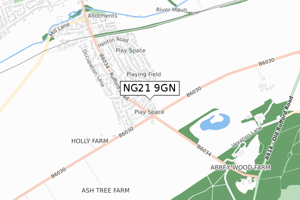 NG21 9GN map - small scale - OS Open Zoomstack (Ordnance Survey) NG21 9GN map - small scale - OS Open Zoomstack (Ordnance Survey)