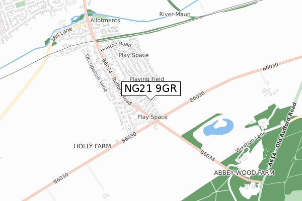 NG21 9GR map - small scale - OS Open Zoomstack (Ordnance Survey) NG21 9GR map - small scale - OS Open Zoomstack (Ordnance Survey)
