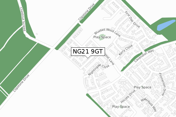 NG21 9GT map - large scale - OS Open Zoomstack (Ordnance Survey) NG21 9GT map - large scale - OS Open Zoomstack (Ordnance Survey)