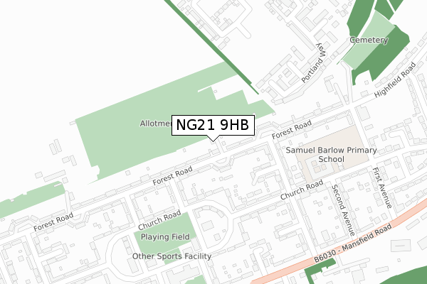 NG21 9HB map - large scale - OS Open Zoomstack (Ordnance Survey) NG21 9HB map - large scale - OS Open Zoomstack (Ordnance Survey)
