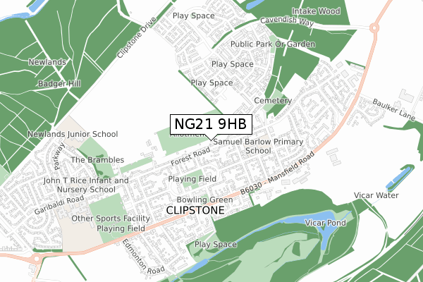 NG21 9HB map - small scale - OS Open Zoomstack (Ordnance Survey) NG21 9HB map - small scale - OS Open Zoomstack (Ordnance Survey)